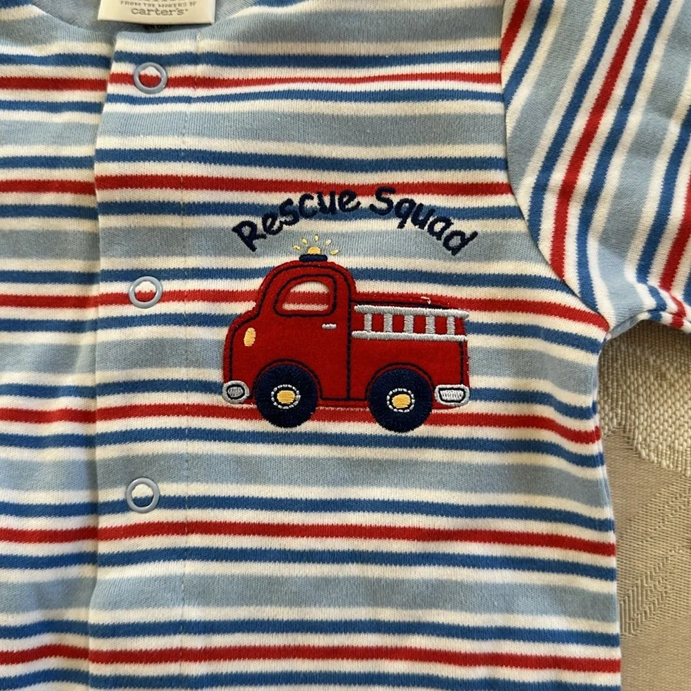 Carters Boys 0-3 month Onesie Fire Truck